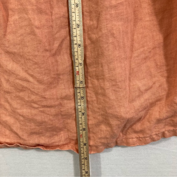 Cynthia Rowley 100% Linen Orange/Peach Dress size Large - Picture 6 of 9